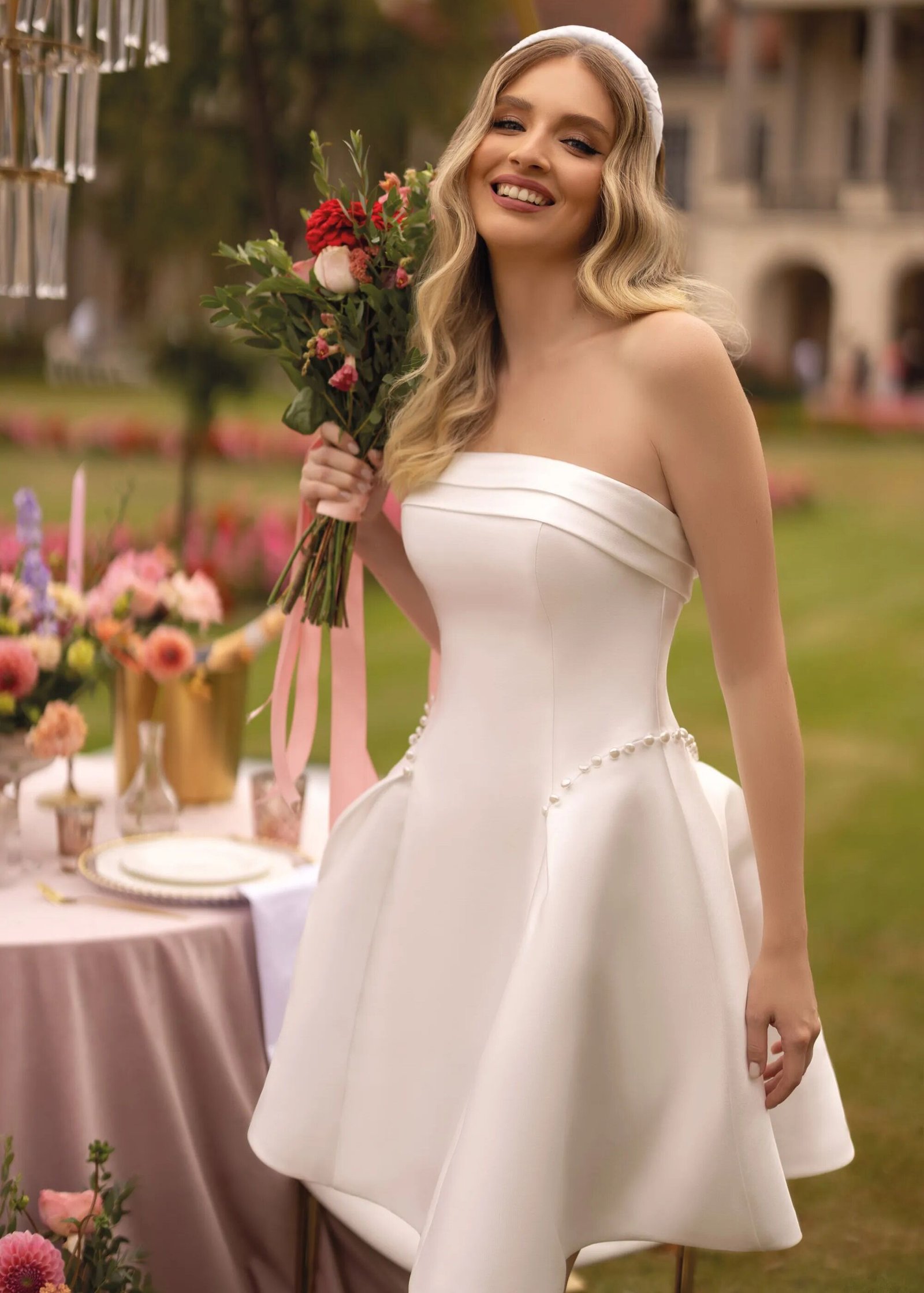 Vestido noiva curto Monica lorreti (1183)